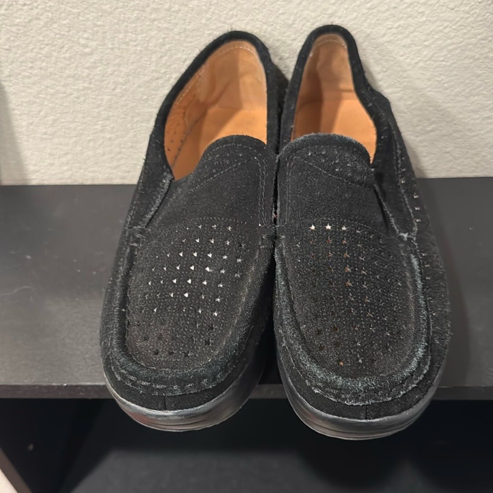 NEW SUEDE PLATFORM SHOES-7/38